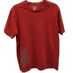 Carhartt Work Wear Men's Short Sleeve Crew Neck Tee Red Sz Medium Gray Graphics